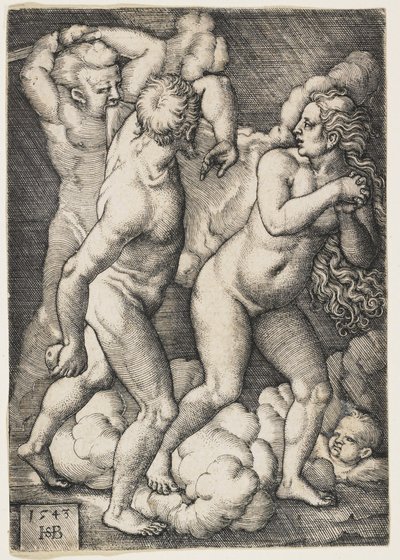 De Verdrijving uit het Paradijs, 1543 door Hans Sebald Beham